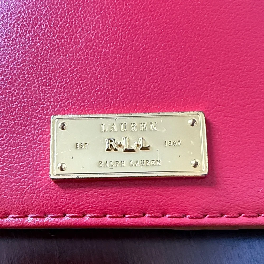 Red Ralph Lauren Leather Wallet - Picture 2 of 5